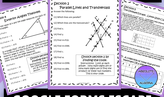 Geometry escape challenge a answer key