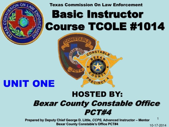 Basic instructor course tcole #1014