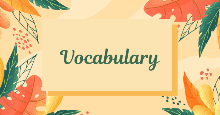 Units 1-3 review vocabulary for comprehension