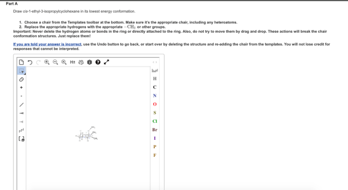 Ethyl trans methylcyclohexane draw conformation energy lowest its chair them other toolbar make appropriate replace ring templates will delete actions