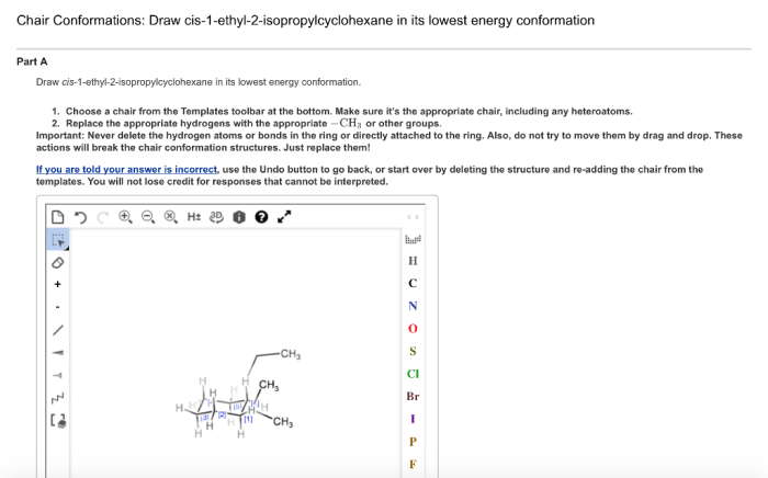 Cis ethyl draw lowest energy conformation question its trans